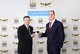 Wolf Blass and Manchester City Signing Ceremony - Damian Willoughby, VP Director of Partnerships, APAC, City Football Marketing and Robert Foye, President and Managing Director, Asia and MEA, Treasury Wine Estates