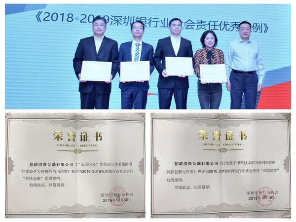 招聯金融獲評“深圳銀行業社會責任優秀案例”雙項大獎