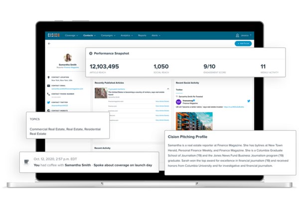 Cision Connect delivers powerful media profiles, with more contact information, performance metrics, social details, pitching tips and content streams.