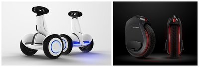 九號平衡車Plus（左）和Ninebot One Z（右）