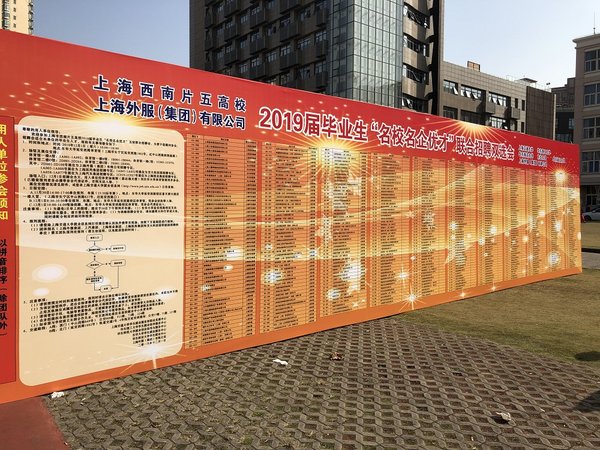 上海外服聯合滬上高校共同舉辦“名校名企優才”校園招聘會