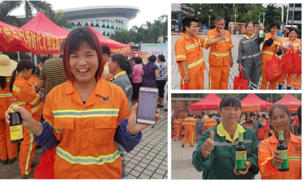 大家為李錦記的愛心行動豎起大拇指