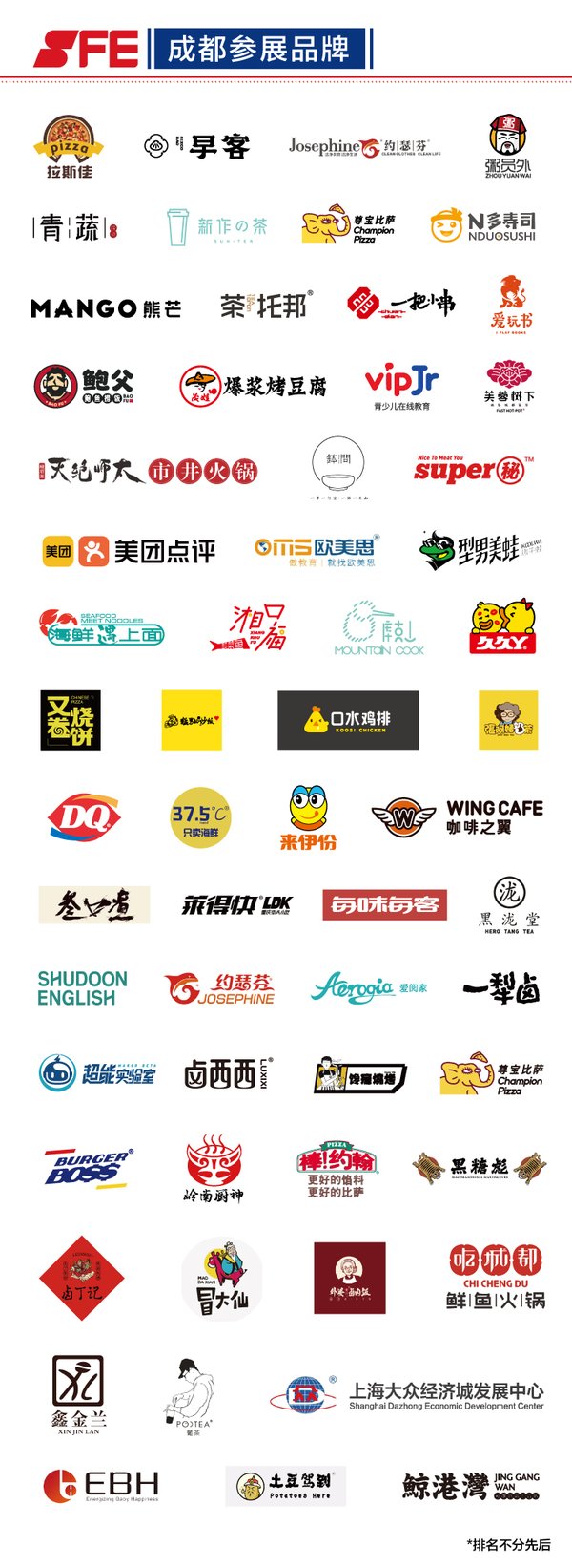 SFE2019成都站 參展品牌墻
