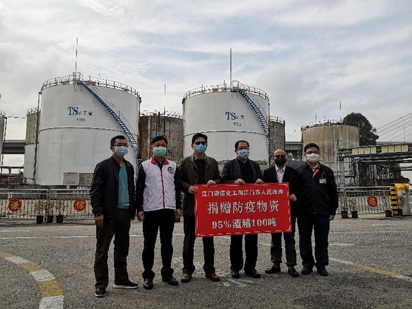 葉氏化工于國內捐贈逾230噸消毒酒精