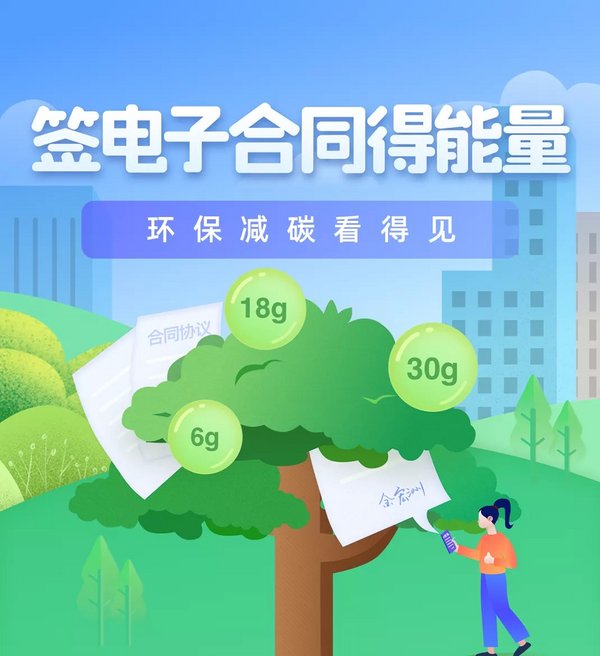 用e簽寶簽合同，也可以收獲螞蟻森林梭梭樹